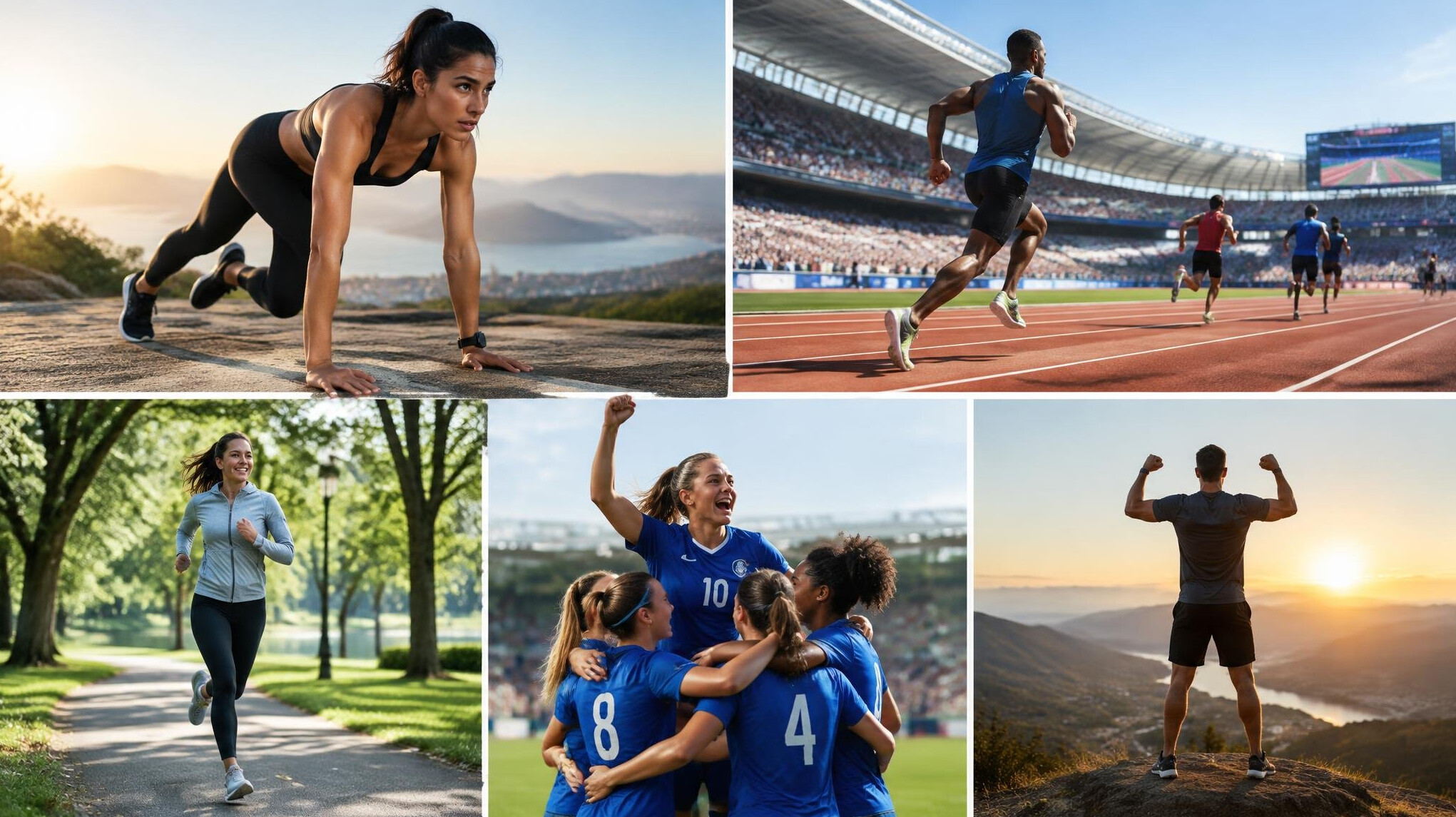 athlete training outdoors
