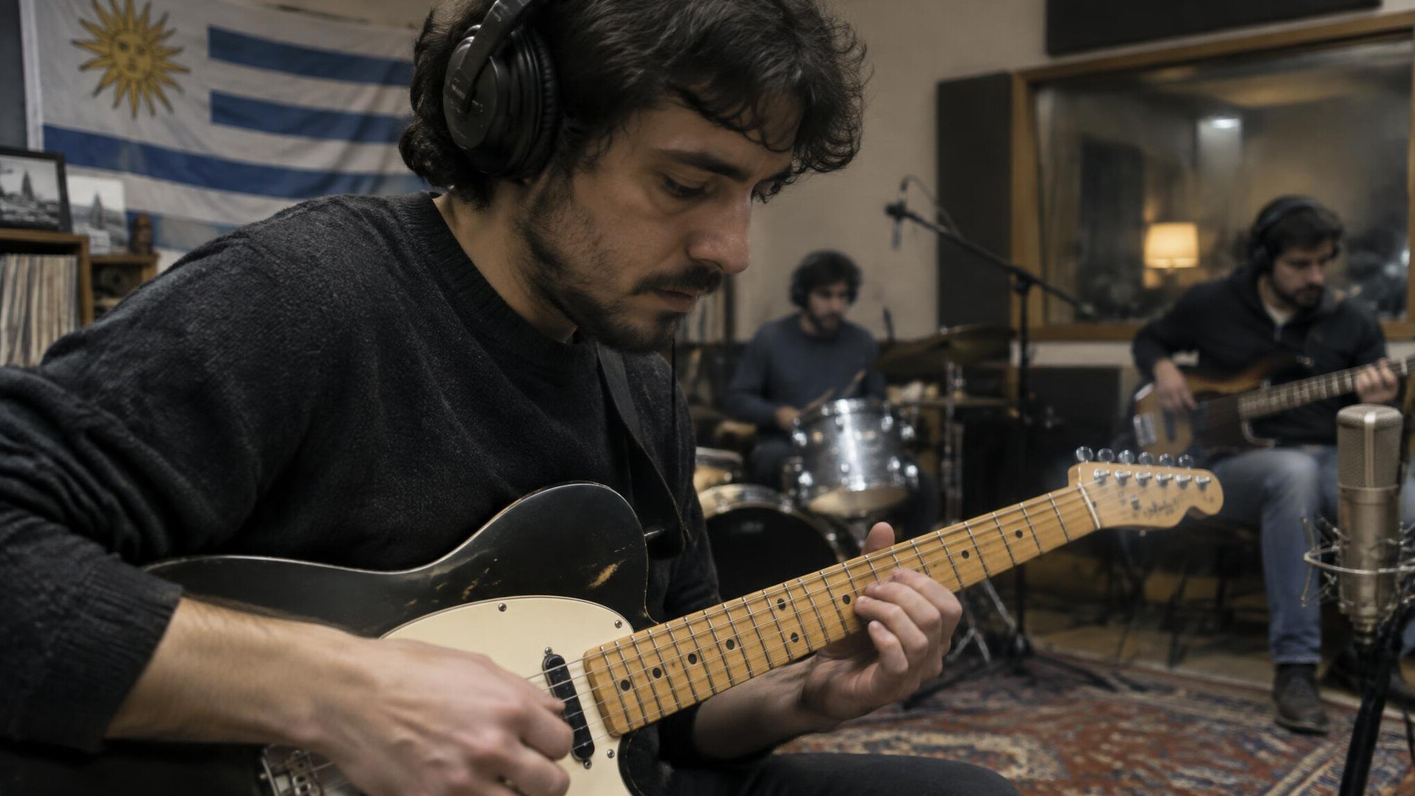 uruguayan musician in studio